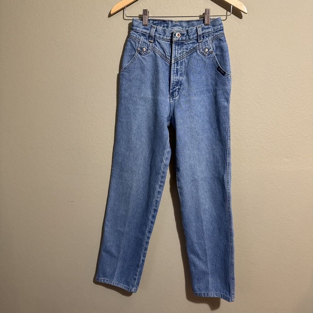 Vintage Rocky Mountain Jeans Womens 27 Blue High Rise Western  Bareback VTG
